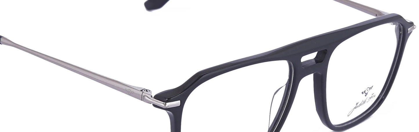 JF9667 - C1 - Handmade Bio Acetate - Midnight Black - glassesbyahana.com