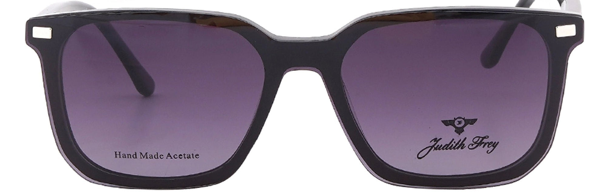 JF9687 - C1 - Handmade Bio Acetate - Clipon - Midnight Black - glassesbyahana.com