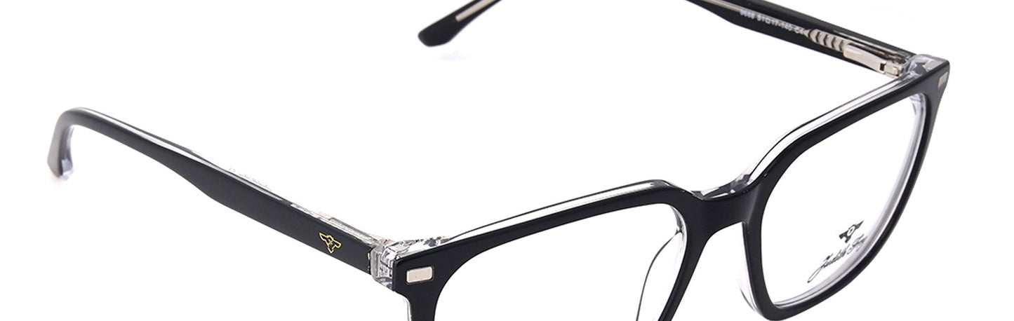 JF9688 - C4 - Handmade Bio Acetate - Clipon - Midnight Black - glassesbyahana.com