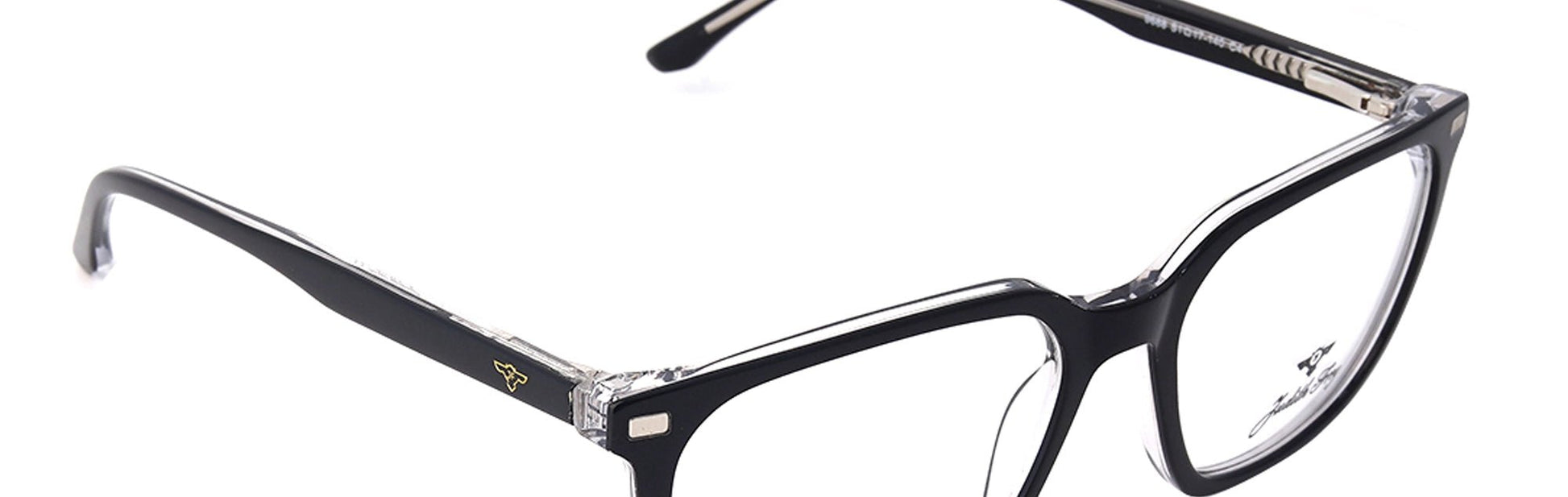 JF9688 - C4 - Handmade Bio Acetate - Clipon - Midnight Black - glassesbyahana.com