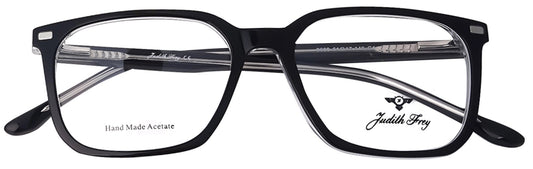 JF9688 - C4 - Handmade Bio Acetate - Clipon - Midnight Black - glassesbyahana.com