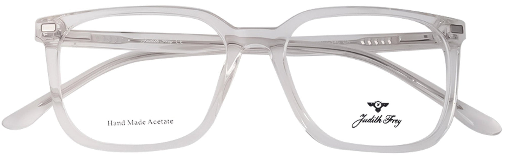 JF9688 - C5 - Handmade Bio Acetate - Clipon - Crystal Clear - glassesbyahana.com