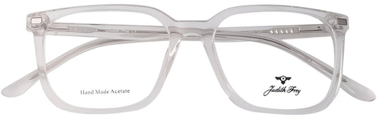 JF9688 - C5 - Handmade Bio Acetate - Clipon - Crystal Clear - glassesbyahana.com