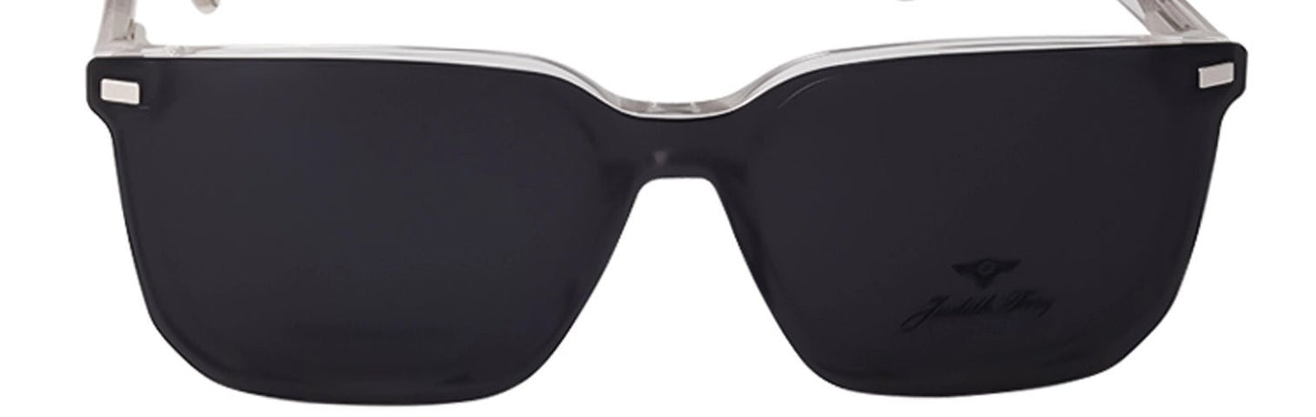 JF9688 - C5 - Handmade Bio Acetate - Clipon - Crystal Clear - glassesbyahana.com