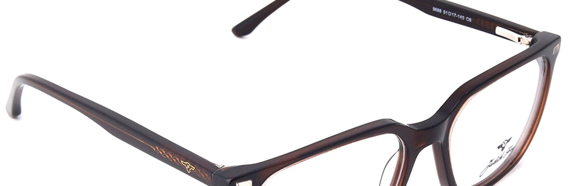 JF9688 - C6 - Handmade Bio Acetate - Clipon - Havana Brown - glassesbyahana.com