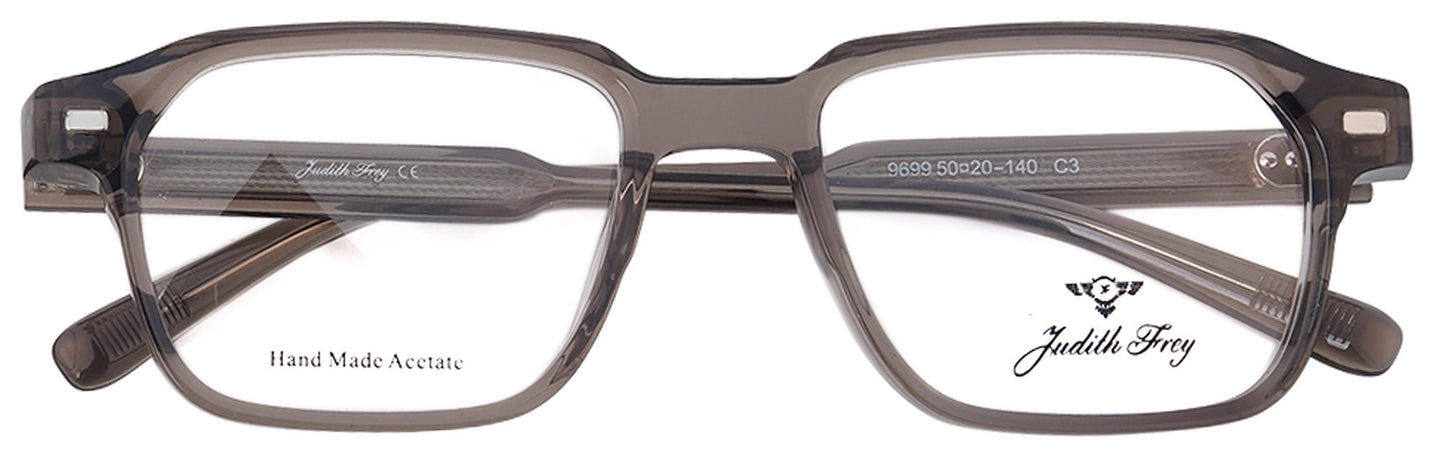 JF9699 - C3 - Handmade Bio Acetate - Clipon - State Grey - glassesbyahana.com