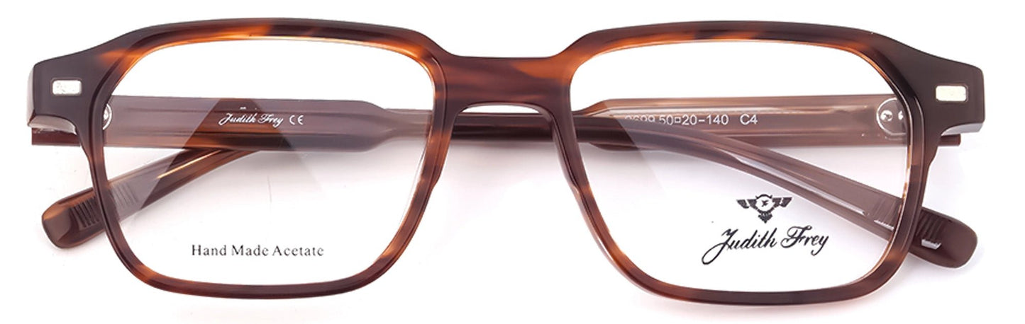JF9699 - C4 - Handmade Bio Acetate - Clipon - Havana Brown - glassesbyahana.com