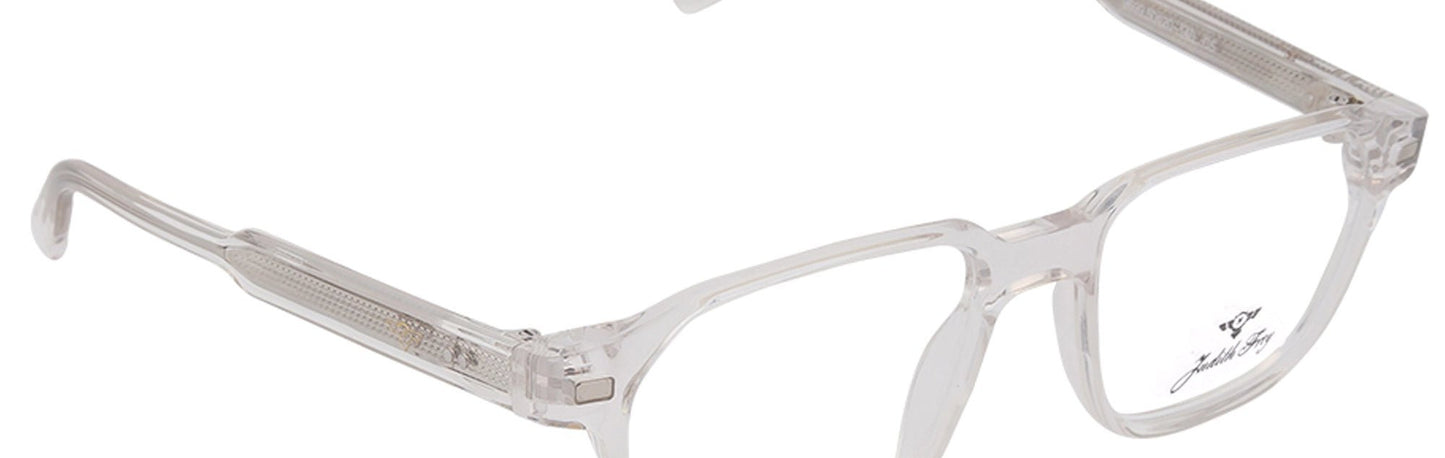 JF9699 - C5 - Handmade Bio Acetate - Clipon - Frosted Clear - glassesbyahana.com