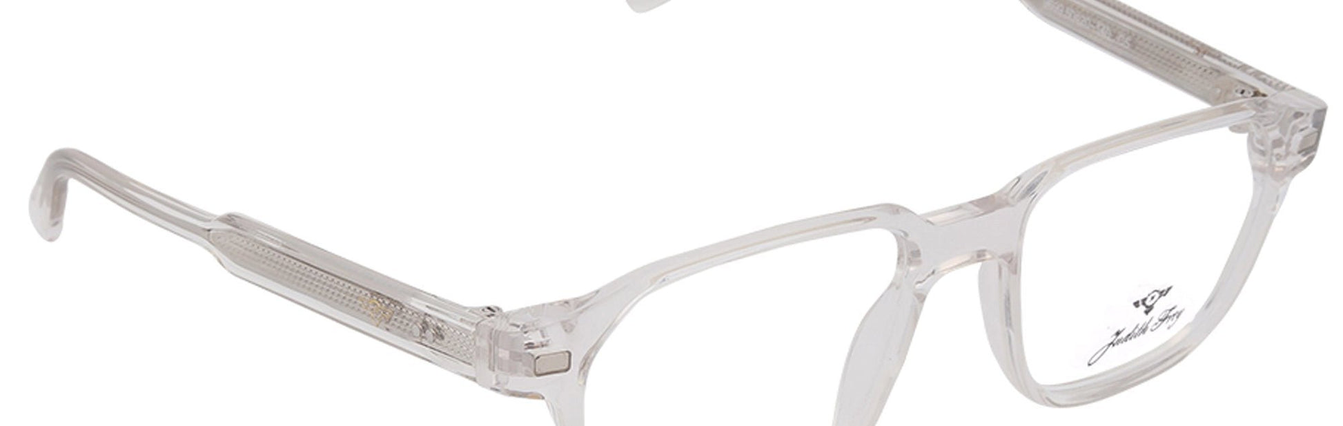 JF9699 - C5 - Handmade Bio Acetate - Clipon - Frosted Clear - glassesbyahana.com