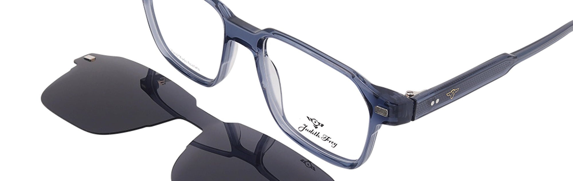 JF9699 - C6 - Handmade Bio Acetate - Clipon - Glacier Blue - glassesbyahana.com
