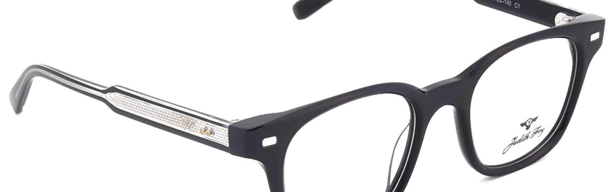 JF9704 - C1 - Handmade Bio Acetate - Clipon - Midnight Black - glassesbyahana.com
