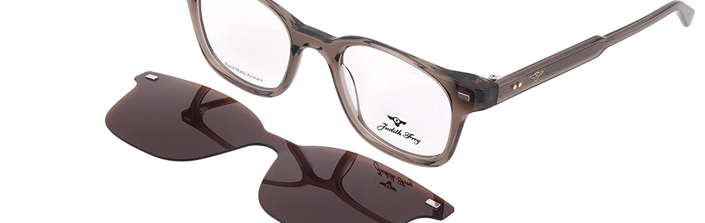 JF9704 - C3 - Handmade Bio Acetate - Clipon - Slate Grey - glassesbyahana.com