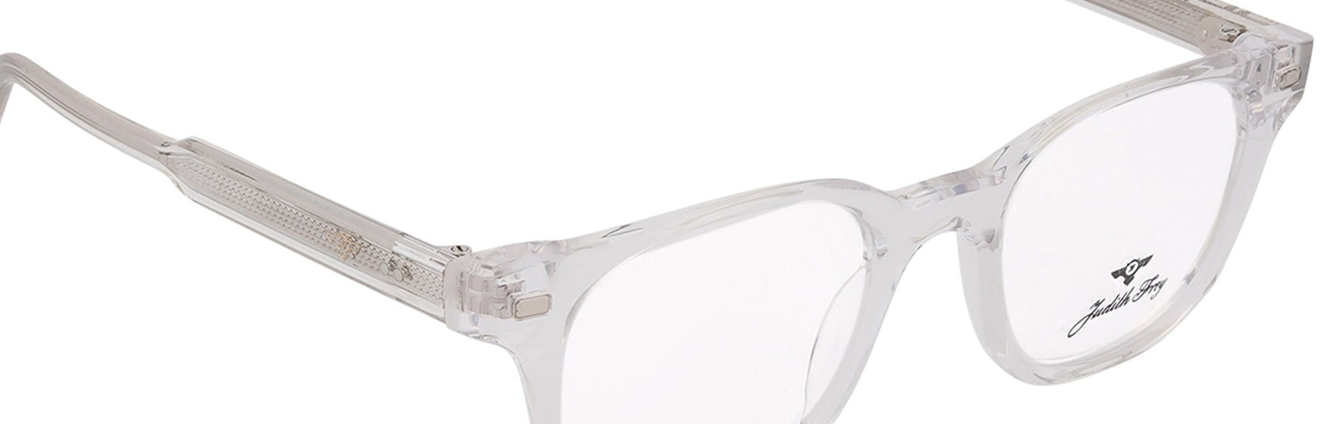 JF9704 - C5 - Handmade Bio Acetate - Clipon - Crystal Clear - glassesbyahana.com