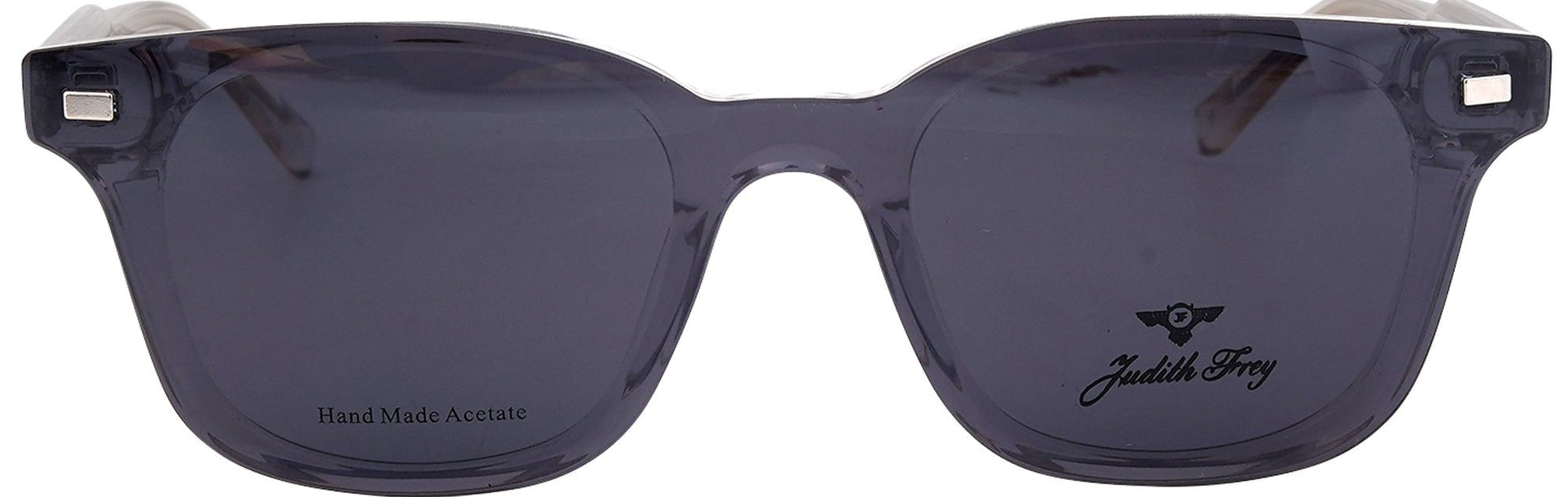 JF9704 - C5 - Handmade Bio Acetate - Clipon - Crystal Clear - glassesbyahana.com