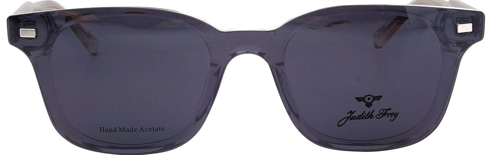 JF9704 - C5 - Handmade Bio Acetate - Clipon - Crystal Clear - glassesbyahana.com