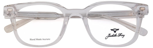 JF9704 - C5 - Handmade Bio Acetate - Clipon - Crystal Clear - glassesbyahana.com