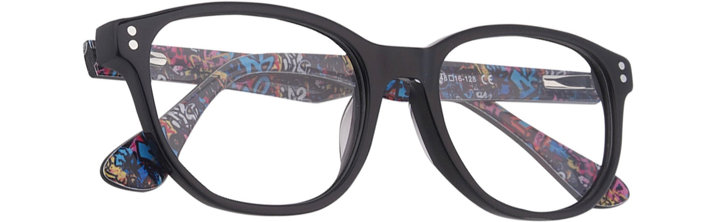 KA8002 - C3 - Handmade Bio Acetate - Midnight Black - glassesbyahana.com