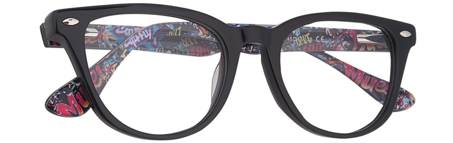KA8005 - C4 - Handmade Bio Acetate - Midnight Black - glassesbyahana.com