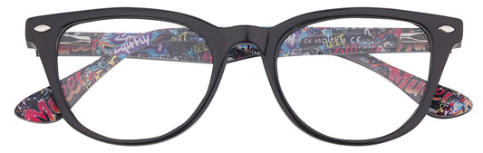 KA8005 - C4 - Handmade Bio Acetate - Midnight Black - glassesbyahana.com