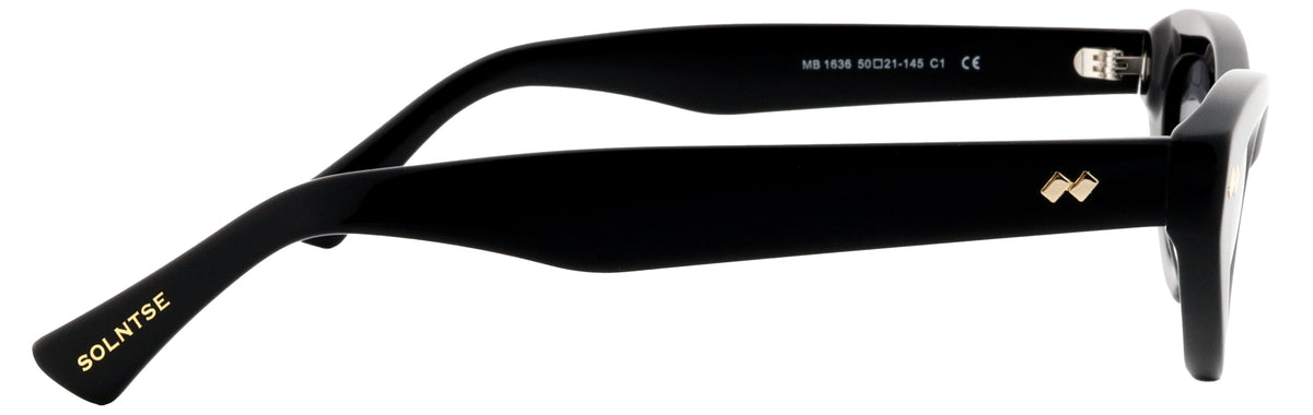 ST1636-C1-Handmade Bio Acetate-Midnight Black - glassesbyahana.com