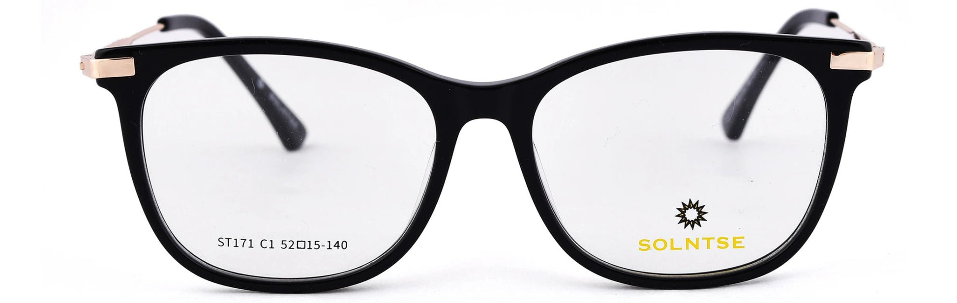 ST171 - C1 - Handmade Bio Acetate - Midnight Black - glassesbyahana.com