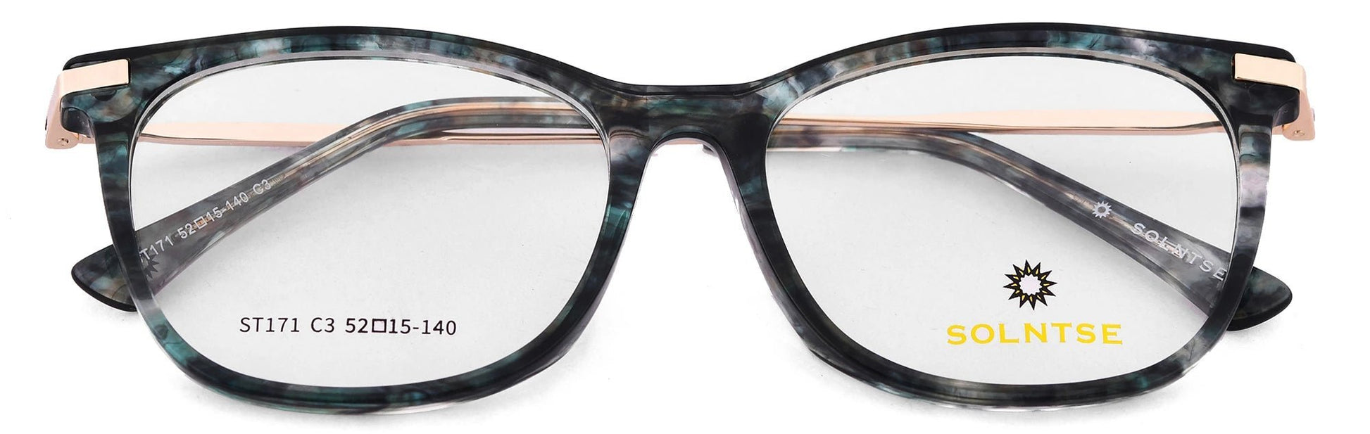 ST171 - C3 - Handmade Bio Acetate - Forest Green - glassesbyahana.com