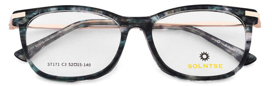 ST171 - C3 - Handmade Bio Acetate - Forest Green - glassesbyahana.com