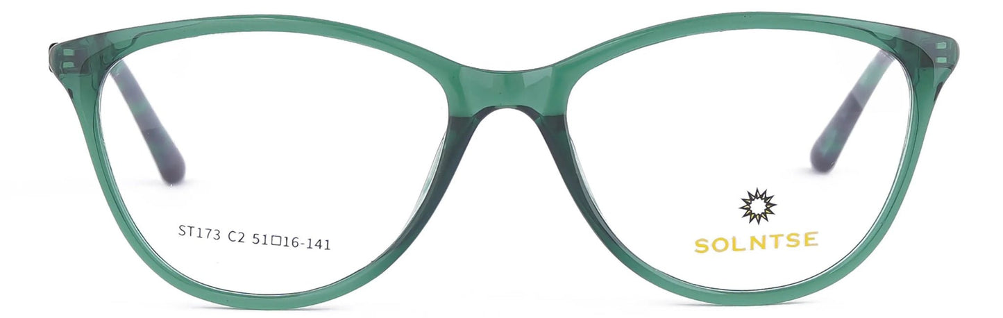 ST173 - C2 - Handmade Bio Acetate - Forest Green - glassesbyahana.com