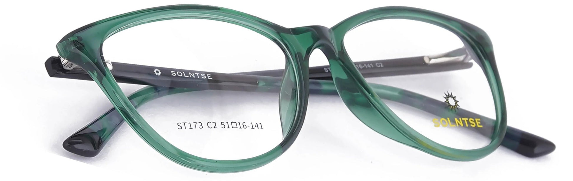 ST173 - C2 - Handmade Bio Acetate - Forest Green - glassesbyahana.com