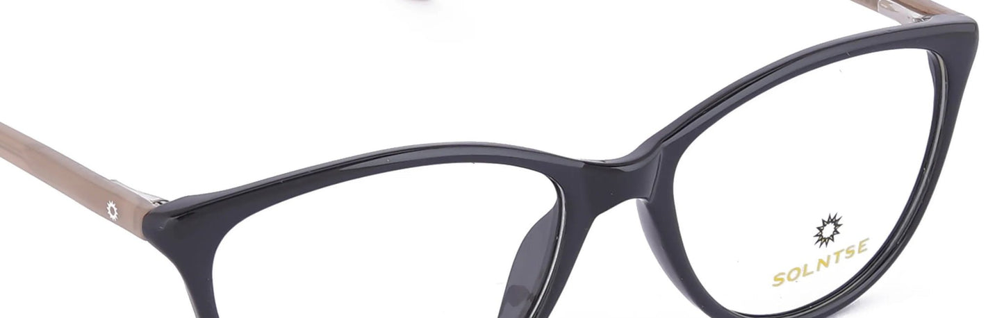 ST173 - C4 - Handmade Bio Acetate - Midnight Black - glassesbyahana.com