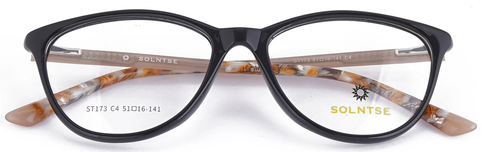 ST173 - C4 - Handmade Bio Acetate - Midnight Black - glassesbyahana.com