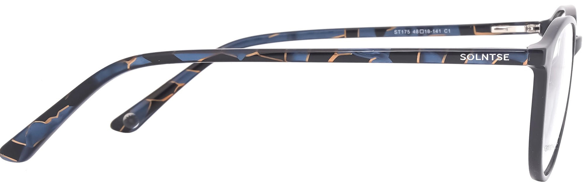 ST175 - C1 - Handmade Bio Acetate - Midnight Black - glassesbyahana.com