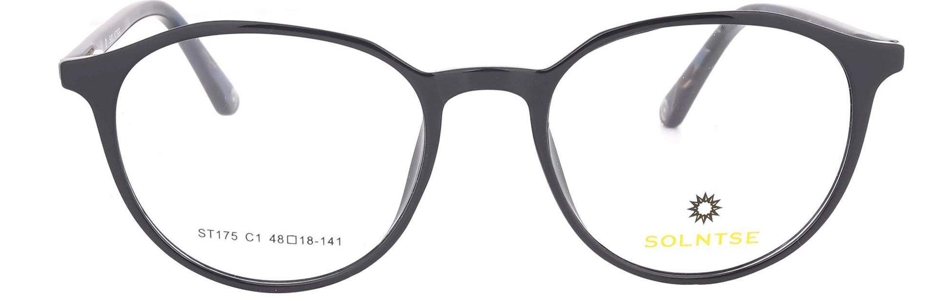 ST175 - C1 - Handmade Bio Acetate - Midnight Black - glassesbyahana.com