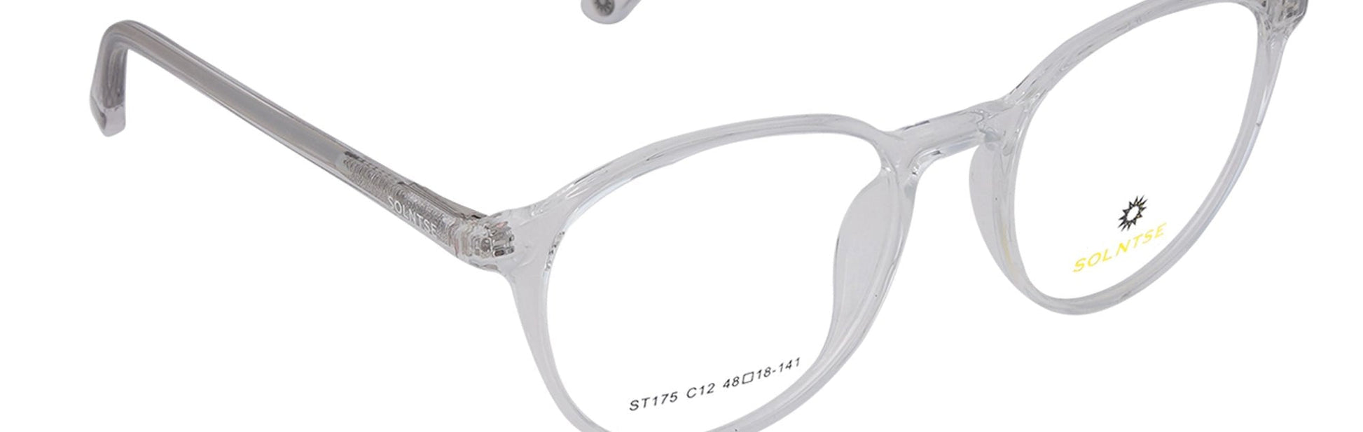ST175 - C12 - Handmade Bio Acetate - Crystal Clear - glassesbyahana.com