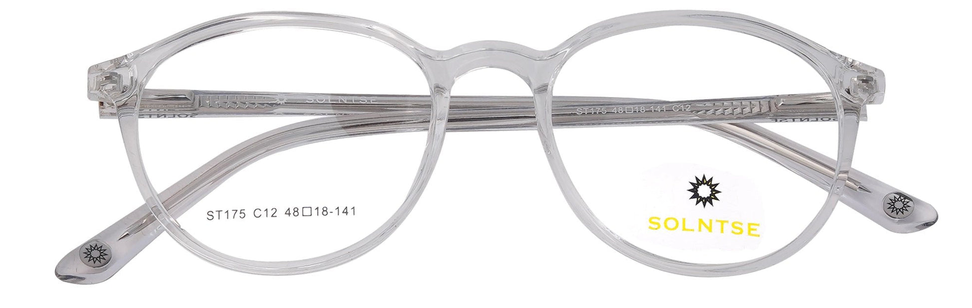 ST175 - C12 - Handmade Bio Acetate - Crystal Clear - glassesbyahana.com