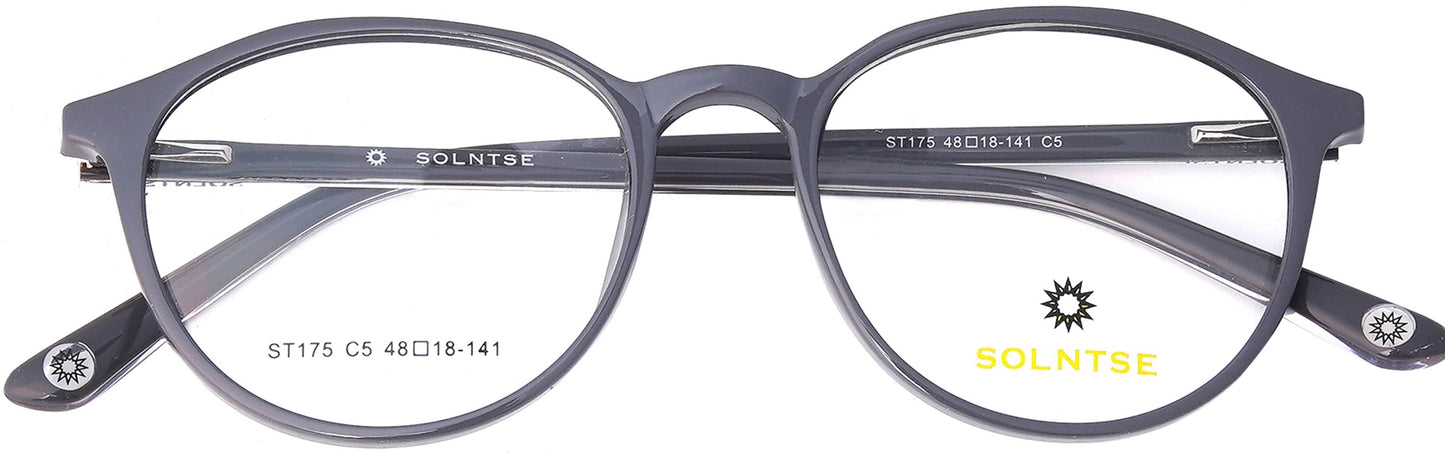 ST175 - C5 - Handmade Bio Acetate - Slate Grey - glassesbyahana.com