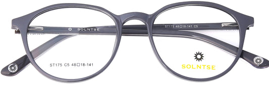 ST175 - C5 - Handmade Bio Acetate - Slate Grey - glassesbyahana.com