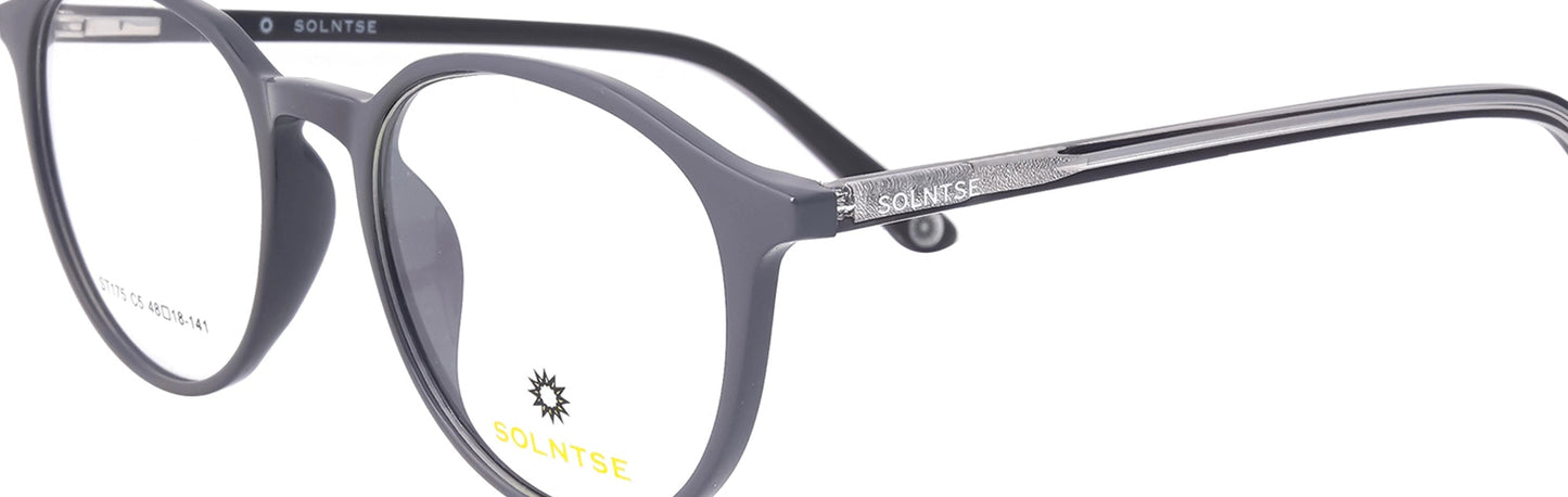 ST175 - C5 - Handmade Bio Acetate - Slate Grey - glassesbyahana.com