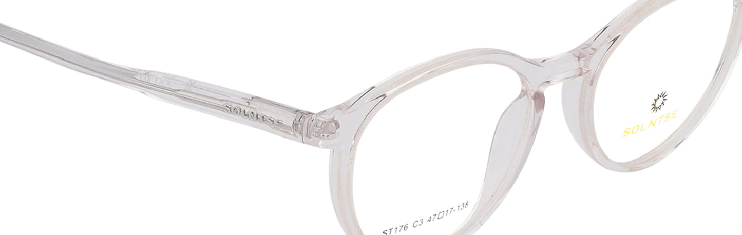 ST176 - C3 - Handmade Bio Acetate - Crystal Clear - glassesbyahana.com