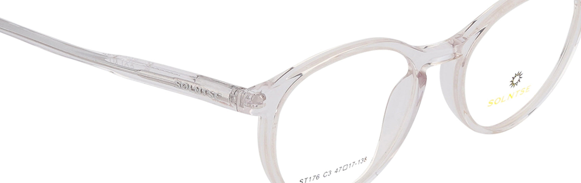 ST176 - C3 - Handmade Bio Acetate - Crystal Clear - glassesbyahana.com