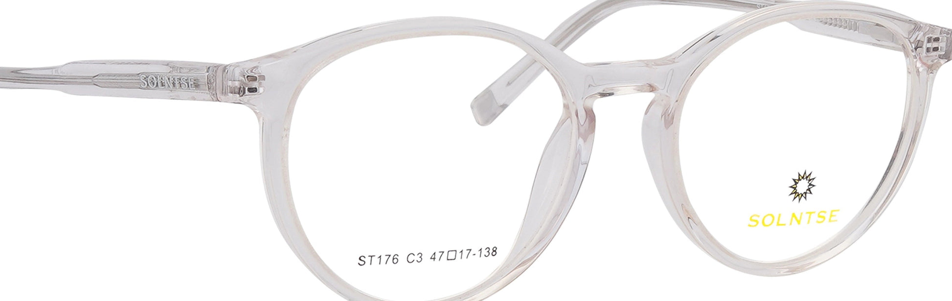 ST176 - C3 - Handmade Bio Acetate - Crystal Clear - glassesbyahana.com