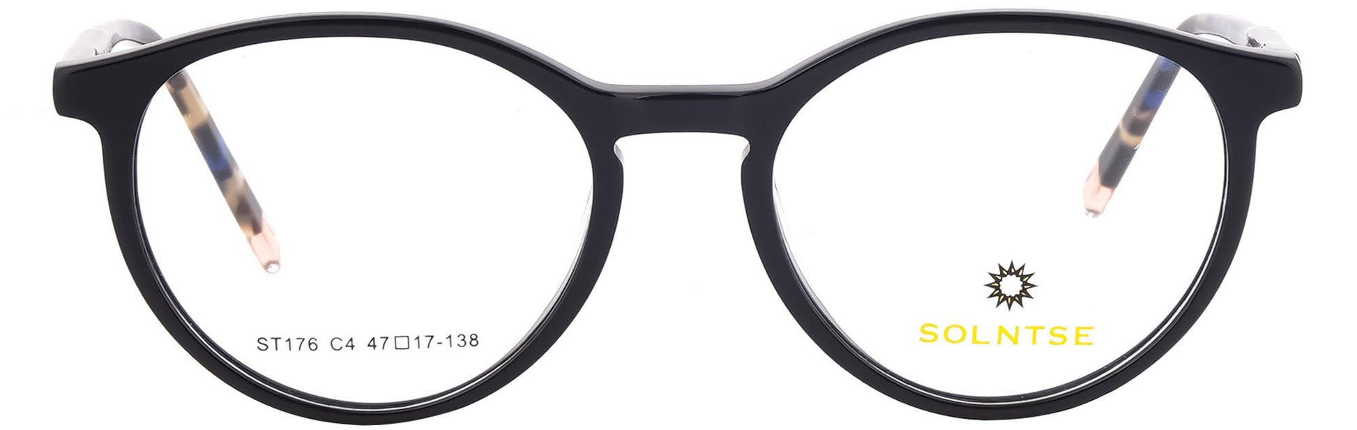 ST176 - C4 - Handmade Bio Acetate - Midnight Black - glassesbyahana.com