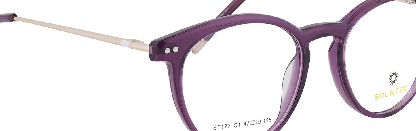 ST177 - C1 - Handmade Bio Acetate - Royal Purple - glassesbyahana.com
