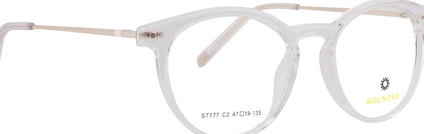 ST177 - C2 - Handmade Bio Acetate - Crystal Clear - glassesbyahana.com