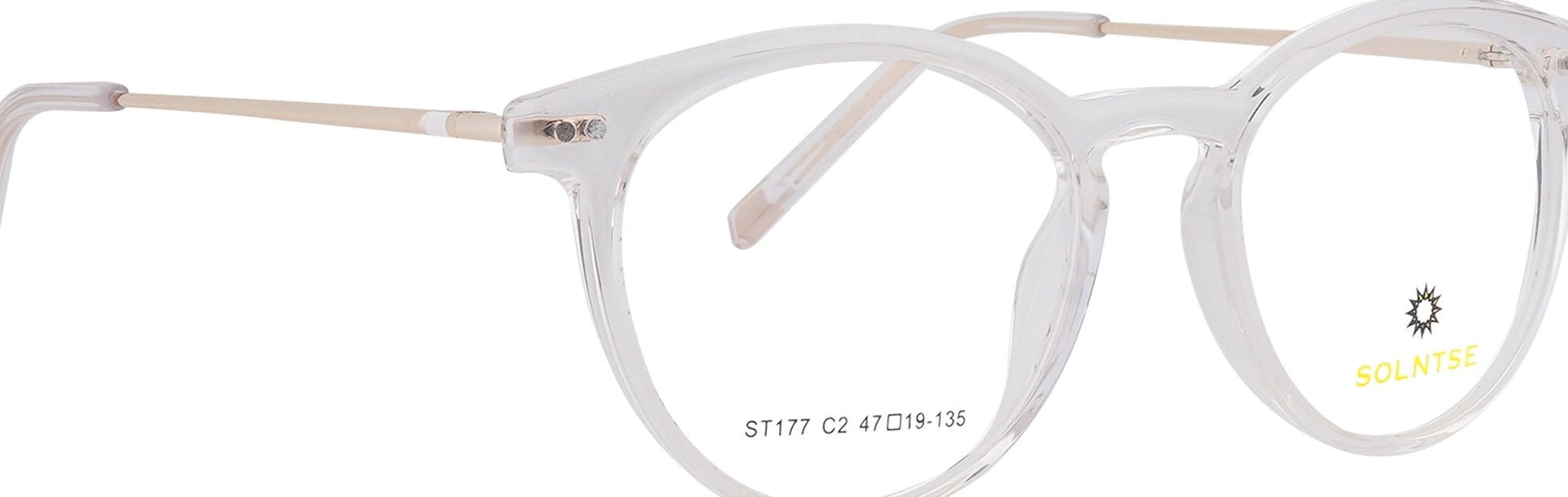 ST177 - C2 - Handmade Bio Acetate - Crystal Clear - glassesbyahana.com