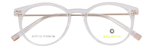 ST177 - C2 - Handmade Bio Acetate - Crystal Clear - glassesbyahana.com
