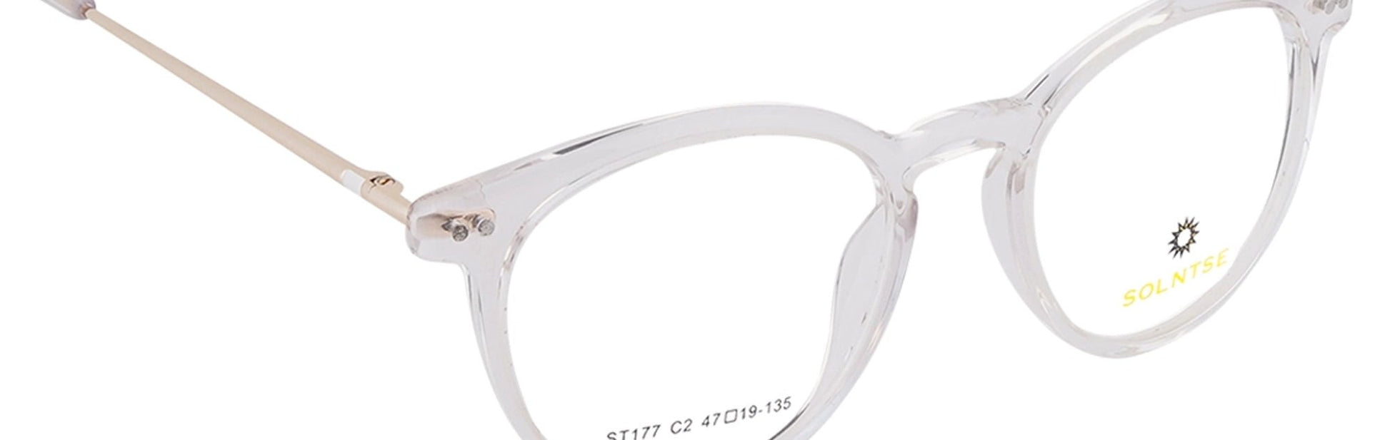 ST177 - C2 - Handmade Bio Acetate - Crystal Clear - glassesbyahana.com