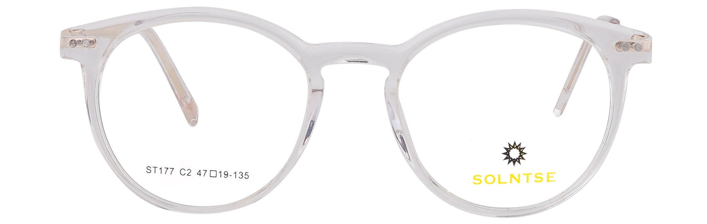 ST177 - C2 - Handmade Bio Acetate - Crystal Clear - glassesbyahana.com