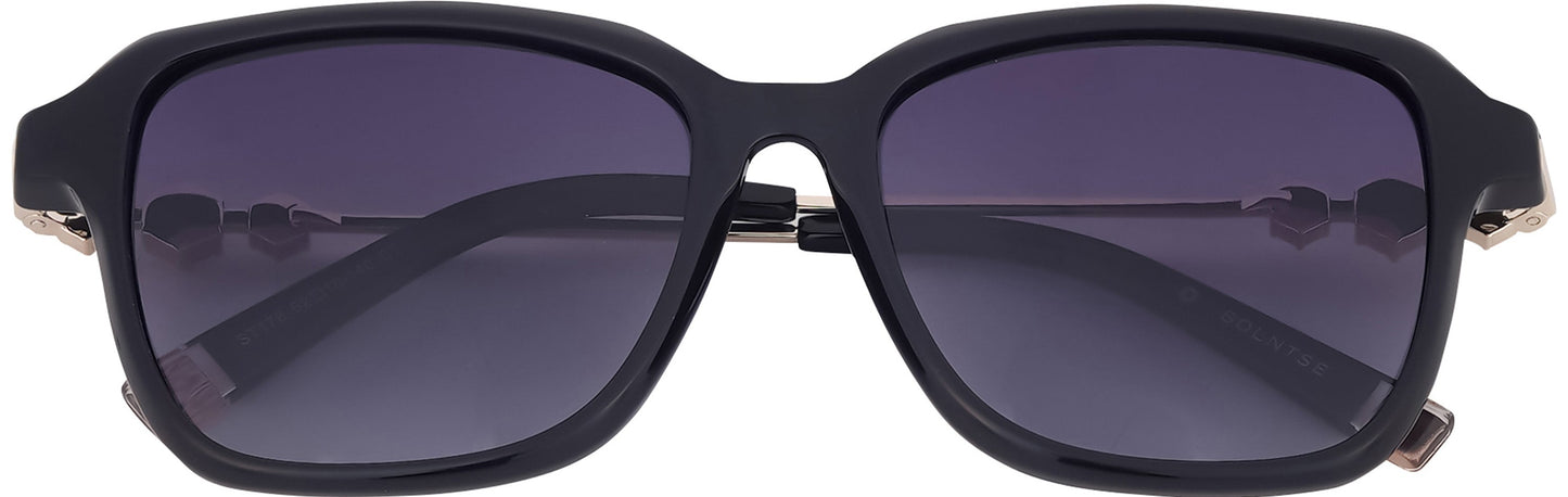 ST178 - C1 - Handmade Bio Acetate - Obsidian Black - glassesbyahana.com