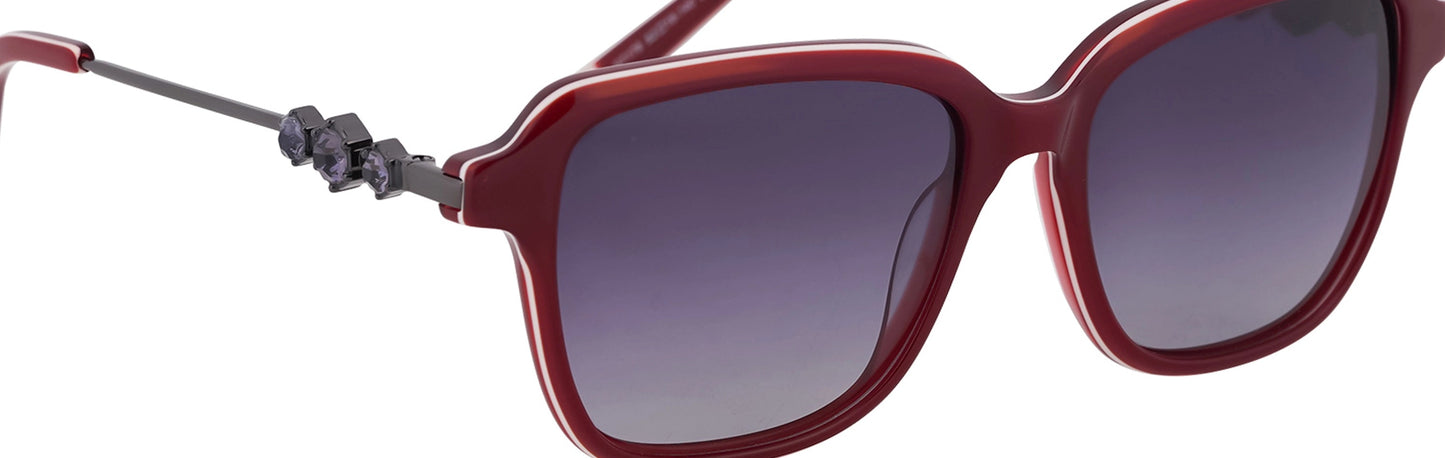 ST178 - C4 - Handmade Bio Acetate - Burgundy Red - glassesbyahana.com